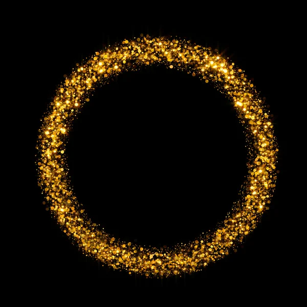 Золотой круглый блеск фона — стоковое фото