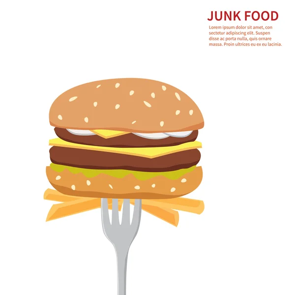 Junkfood achtergrond — Stockvector