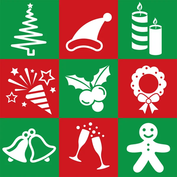 Conjunto de iconos de Navidad — Archivo Imágenes Vectoriales