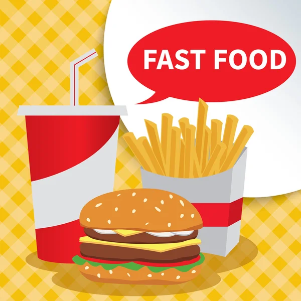 Smakelijk fastfood — Stockvector