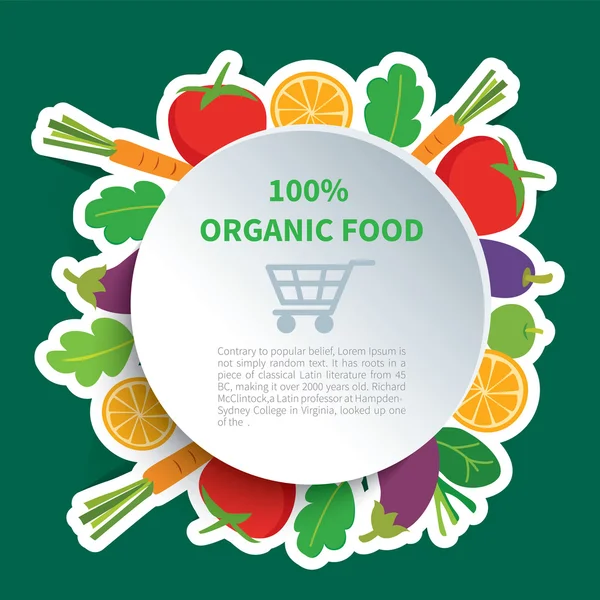 Organic food background — Stock Vector