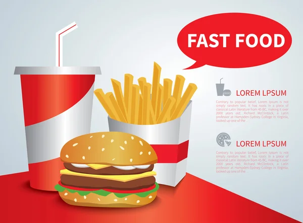 Smakelijk fastfood — Stockvector