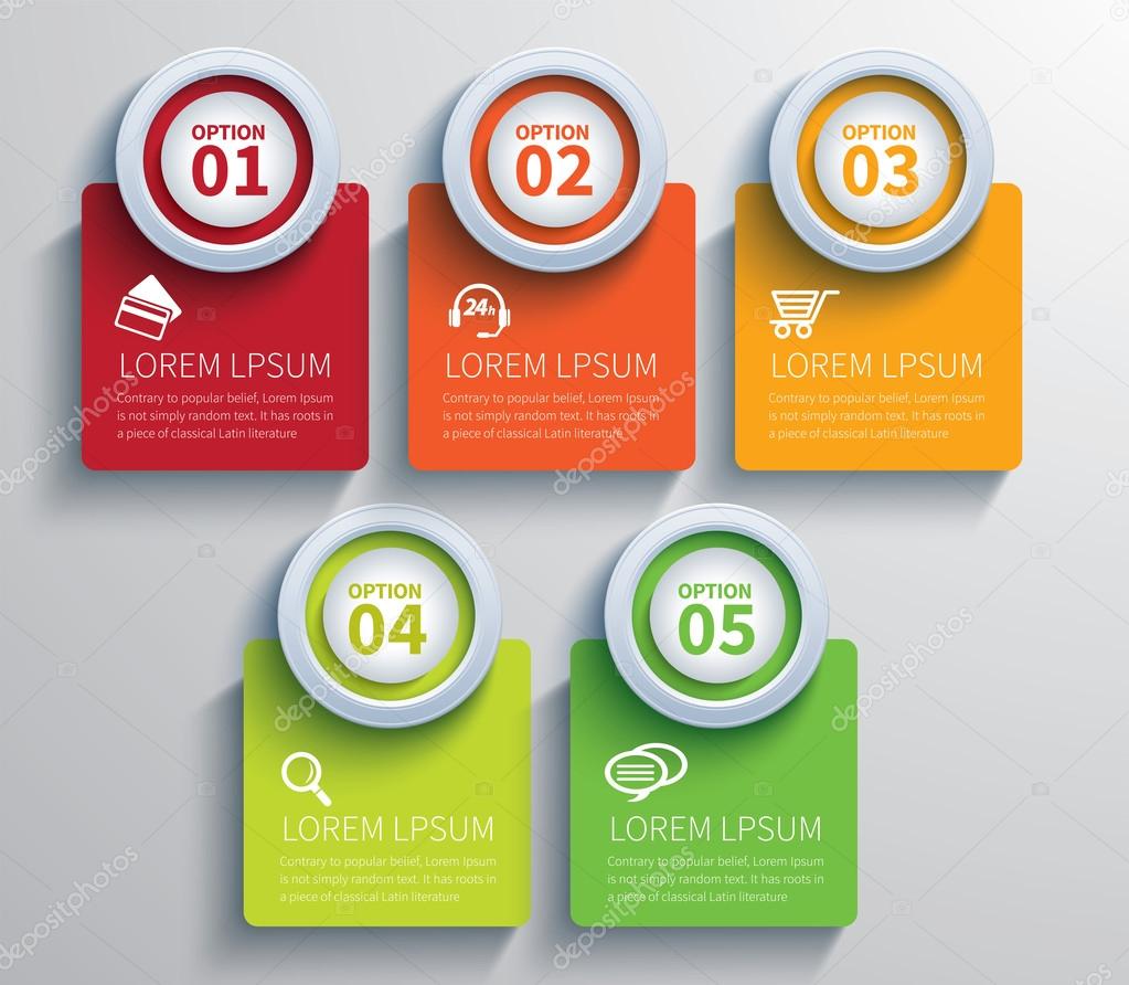 Paper tab infographic Stock Vector Image by ©kaisorn4 #58863473