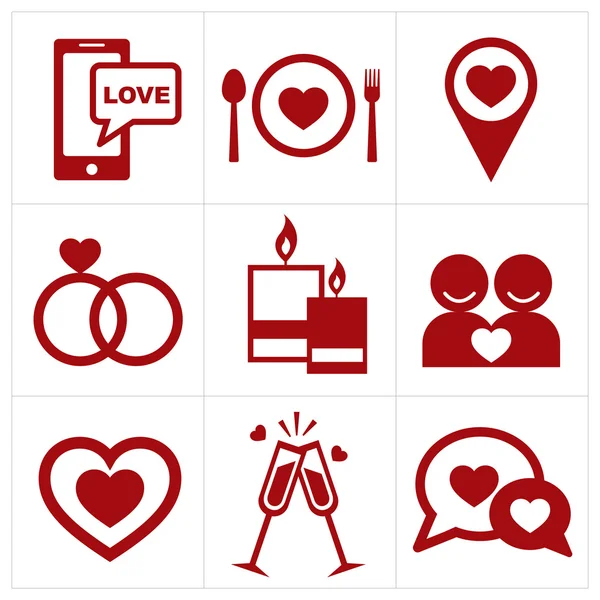 Valentines icon set — стоковый вектор