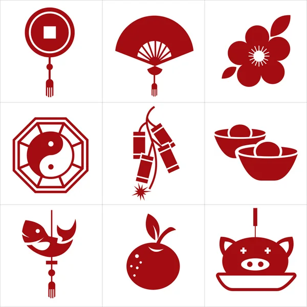 Icono de año nuevo chino — Vector de stock
