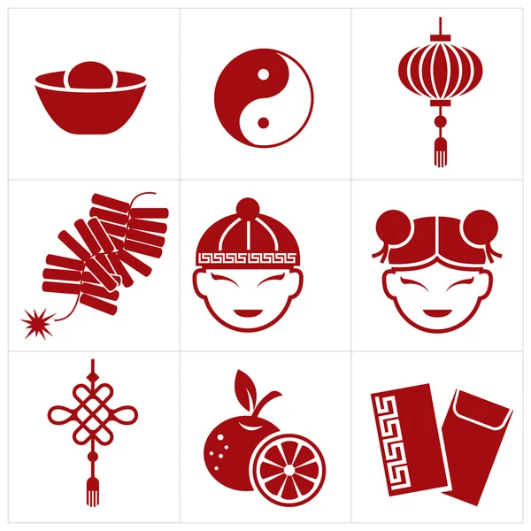 Icono de año nuevo chino — Vector de stock