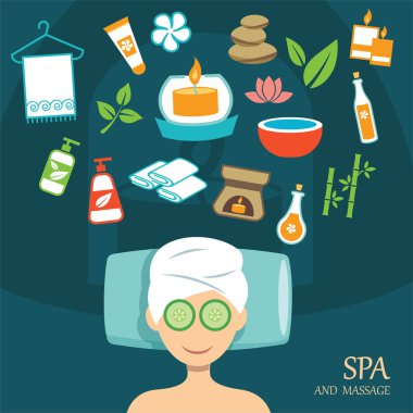 vektör spa düz tasarımı