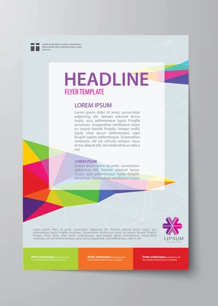 Set of business magazine cover , flyer, brochure flat design tem — Stock Vector