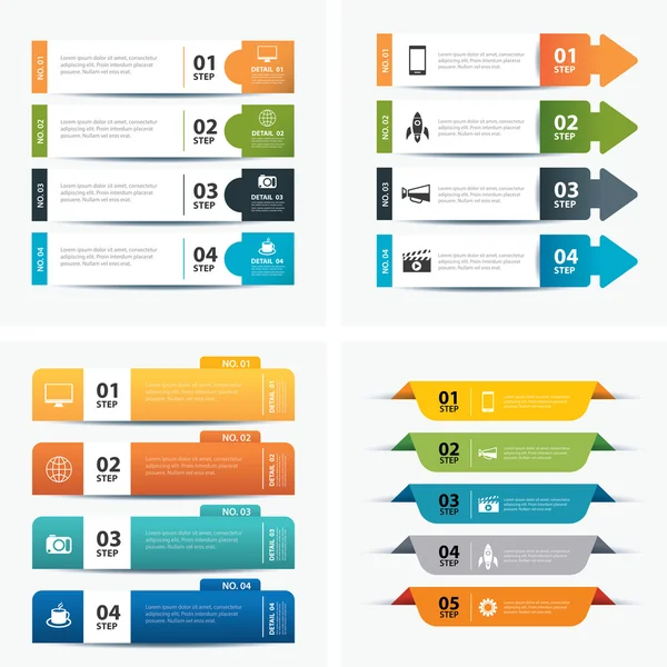 Set of infographic templates — Stock Vector