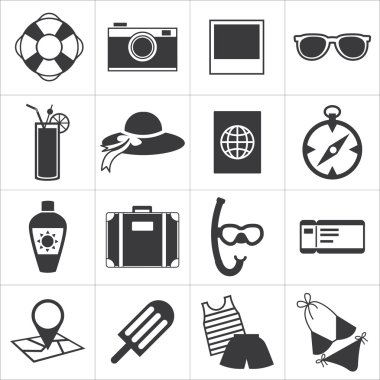 seyahat ve yaz simgesi