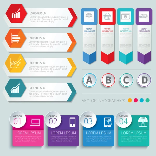 Set of infographic templates — Stock Vector