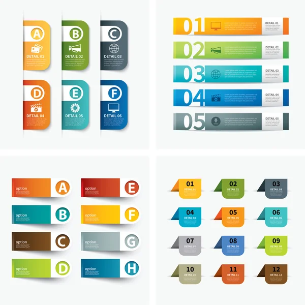 Set of infographic templates — Stock Vector