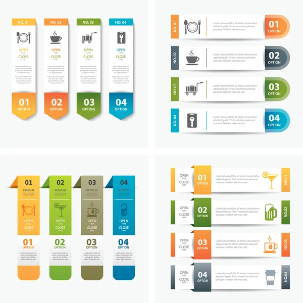 Set of infographic templates — Stock Vector