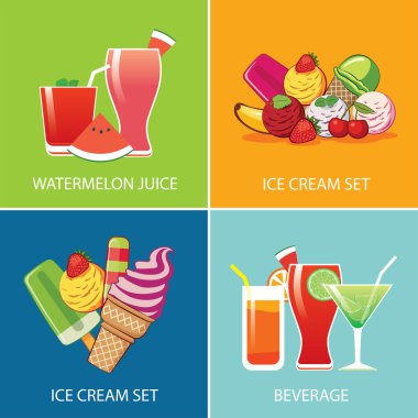 beverage and ice cream for summer