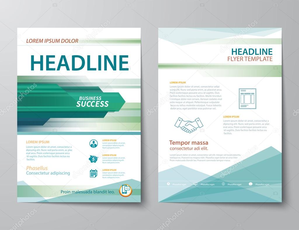 set of business magazine cover , flyer, brochure flat design tem