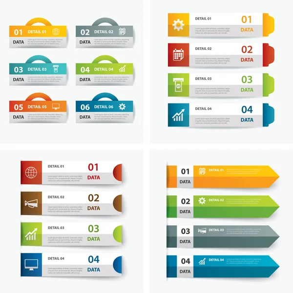 Ensemble de modèles d'infographie — Image vectorielle