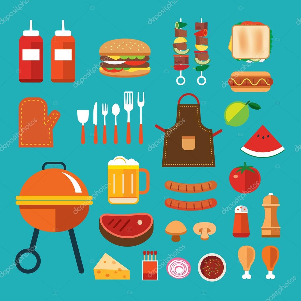 Barbecue flat icon Stock Vector Image by ©kaisorn4 80111546