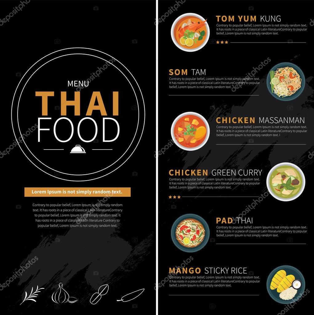 Thai Food Menu Stock Vector Kaisorn4 82767598 thai-food-menu-stock-vector-kaisorn4-82767598