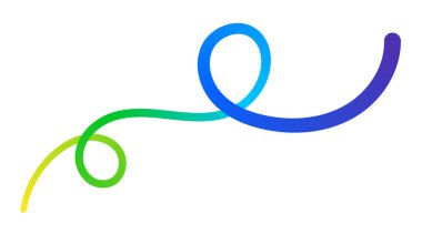 Renkli sıvı hareket yolu çizimi soyut çizgi tasarımı.