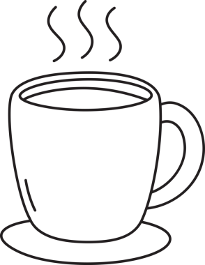 Kahvaltı kahvesi için el yapımı sıcak kahve bardağı.