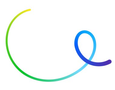 Beyaz arkaplanda soyut sıvı dalgalı eğri çizgisi.