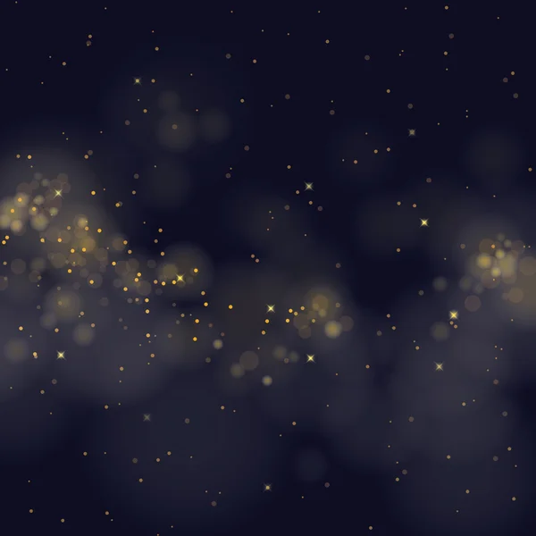 Vector estrellas brillantes sobre fondo bokeh — Vector de stock