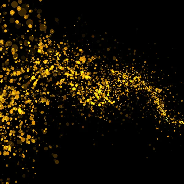 Oro brillante bokeh estrellas polvo cola — Foto de Stock