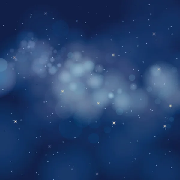 Vector estrellas brillantes sobre fondo bokeh — Vector de stock