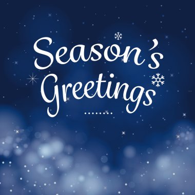 seasons greetings calligraphy card vector design clipart