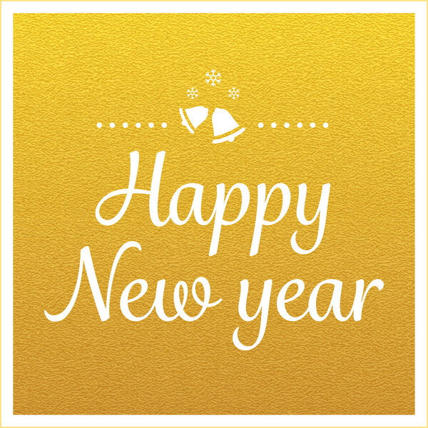 vector gold happy new year greetings card 