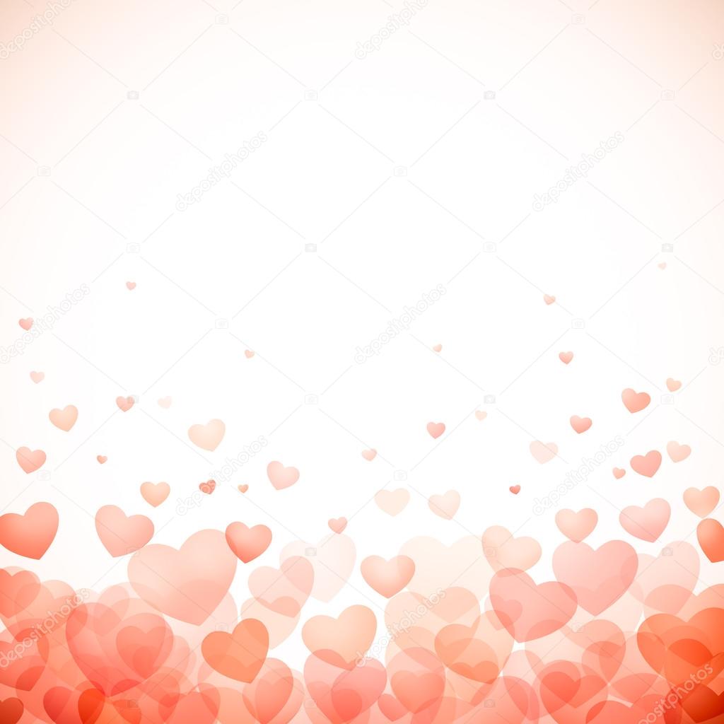 red hearts valentine day background