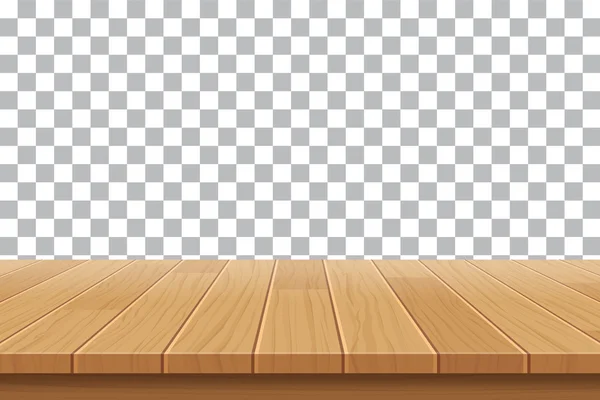 Piano tavolo in legno vettoriale su sfondo isolato — Vettoriale Stock