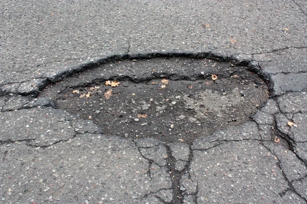 Bad road asphalt — Stock Photo, Image