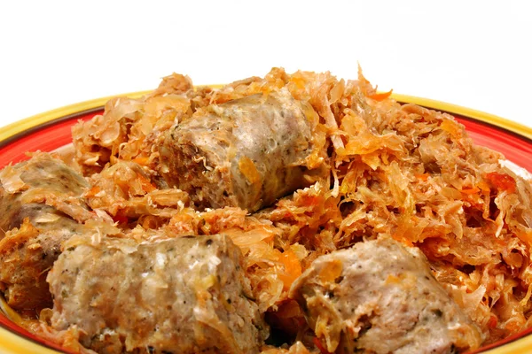 Plato polaco tradicional bigos — Foto de Stock