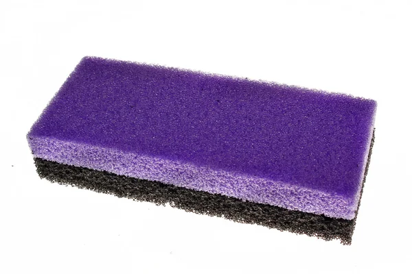 Sponge black and violet isolated — Stock Photo, Image