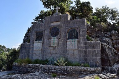 Lluc, Mallorca, İspanya - 30 Ağustos 2018: Santuari de Lluc Katolik Manastırı