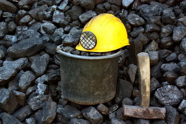 Mining Tools Background Coal — Stock Photo, Image