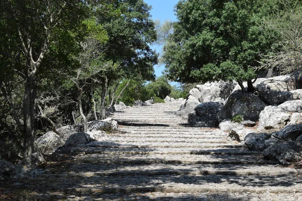 Lluc Majorque Espagne Août 2018 Escalier Étonnant Monastère Chrétien Catholique — Photo