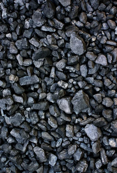 黑色矿岩矿床中的煤块 适合背景 — 图库照片