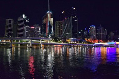 Brisbane, Queensland, Avustralya, - 27 Eylül 2017: Şehir merkezinde modern gökdelenler