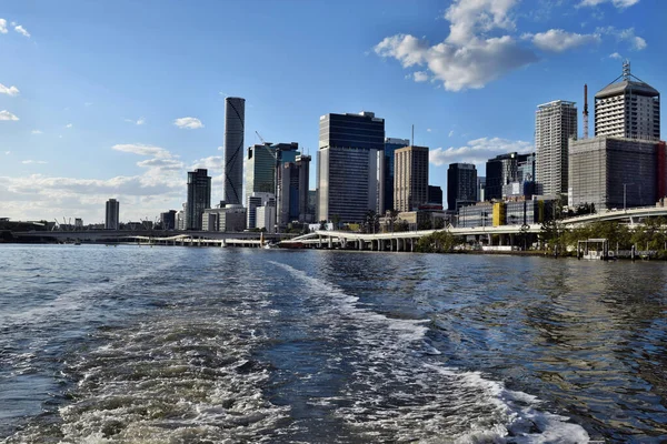 Brisbane Queensland Australien September 2017 Moderna Skyskrapor Byggnader Nära Floden — Stockfoto