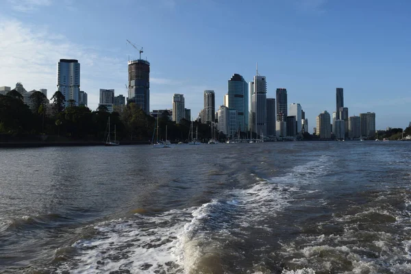 Brisbane Queensland Australia November 2017 Modern Skyscrapers Buildings Brisbane River — Stock Photo, Image