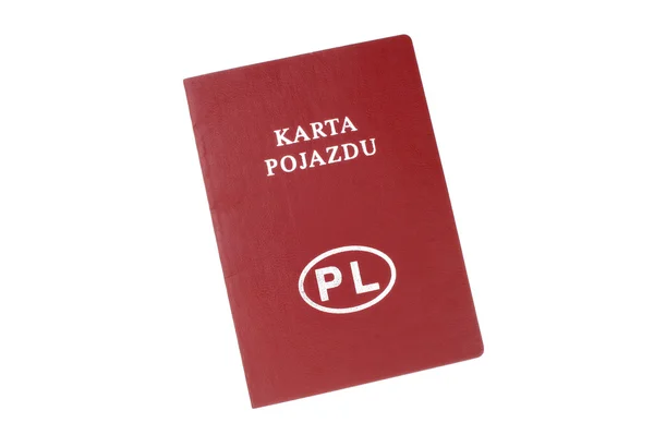 Tarjeta de vehículo Polonia — Foto de Stock