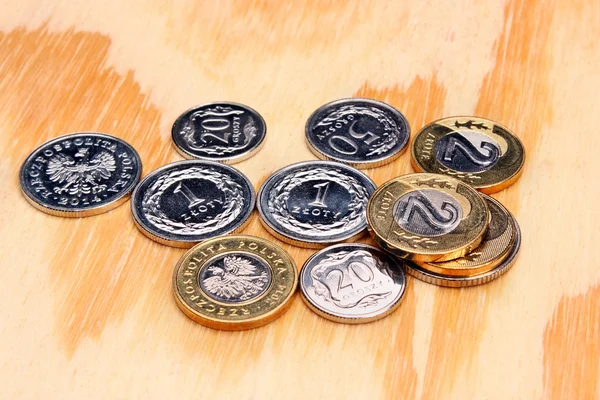 Polish money coins — Stock Photo, Image