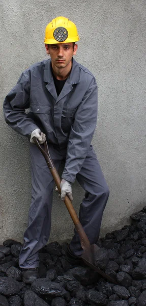 Miner working coal — Stock Photo, Image