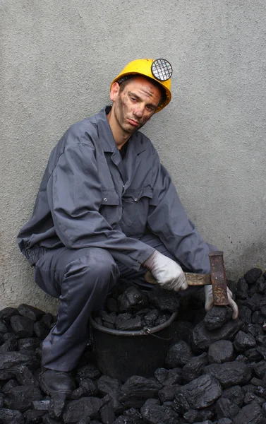 Портрет шахтаря — стокове фото