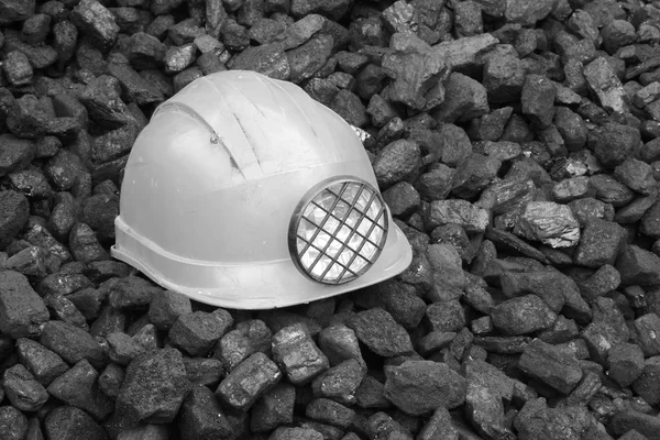 Mining coal helmet — 图库照片