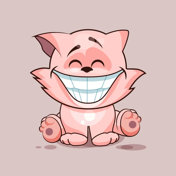 Gato con enorme sonrisa — Vector de stock