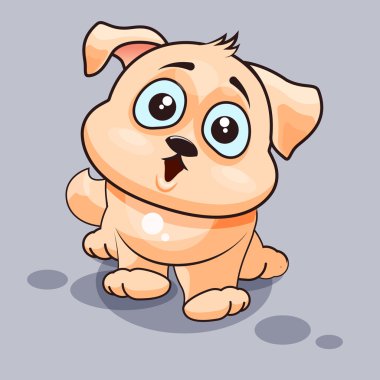 Dog is surprised clipart