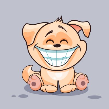 Dog with huge smile clipart